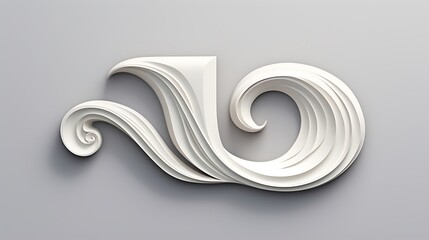 Wall Mural - Letter R takes focus on a clean, solid color background
