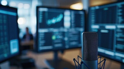 Aufkleber - Conference Call Setup Featuring Multiple Monitors