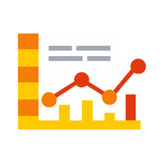 Fototapete - analytics icon vector flat style design
