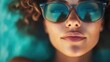 © JoxyAimages - An out-of-focus image showing a person with curly hair and glasses, highlighting the curly hair texture and eyeglass frames against a blurred background.