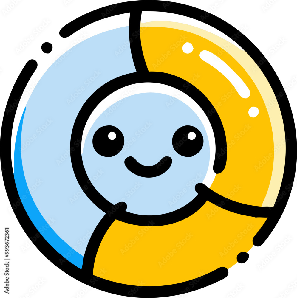 google chrome logo cute, icon broken line Stock Vector | Adobe Stock