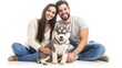 © pkproject - Siberian Husky Puppy with Loving Couple in Studio Photo Session
