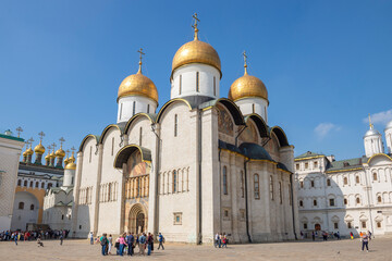 Wall Mural - Cathedral of the Assumption of the Blessed Virgin Mary on a sunny August day. Moscow Kremlin