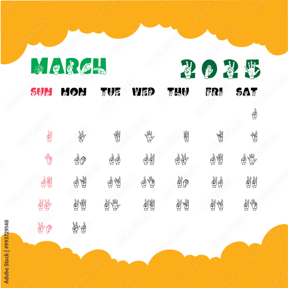 asl-2025-march-calendar-american-sign-language-calendar-for-2025-year