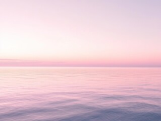 Wall Mural - pink sky at dawn, soft pastel shades blending across the horizon, creating a dreamy and serene morni