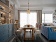 © murattellioglu - 3d render home interior living and dining room