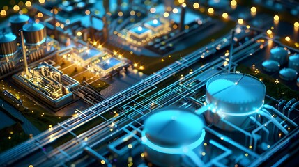 Poster - Create a scenario where ICS controls a large-scale oil refinery, automating key processes to increase safety and efficiency