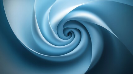 Poster - A blue spiral with a white background