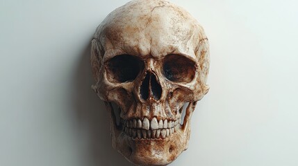 Wall Mural - A skull with a smile on it