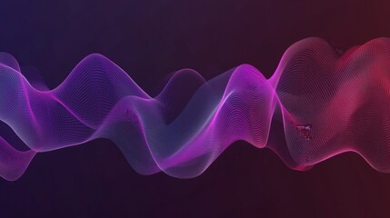 Sound wave. Abstract music pulse background. Audio voice rhythm radi wave, frequency spectrum vector illustration