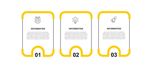 Poster - 3 step table process infographic template vector with icons can be used for workflow, business information and web graphic presentation 