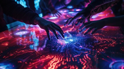 Poster - Hands Interacting with a Digital Interface