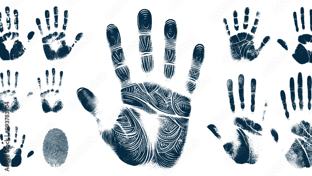 Human Handprint Ridges human handprint vector , The handprint should look realistic vector ...