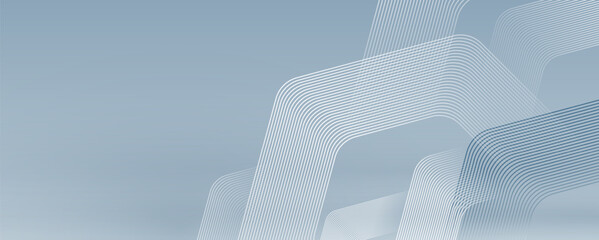 Wall Mural - Interplay of geometric hexagons creating a minimalist digital abstract design