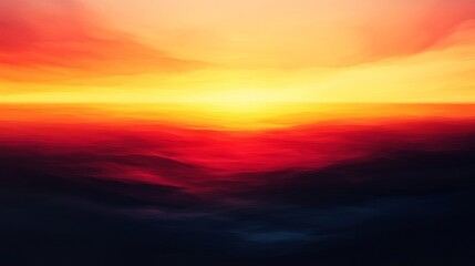 Poster - Warm Sunset Gradient with Orange, Yellow, and Black Tones