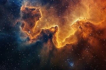 Wall Mural - A Starry Night with a Cosmic Nebula