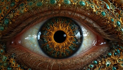 Close-up of a fractal eye.