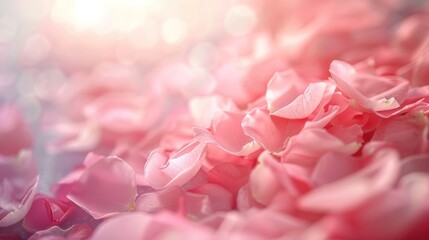 Wall Mural - Soft, Delicate Rose Petals in Gentle Light