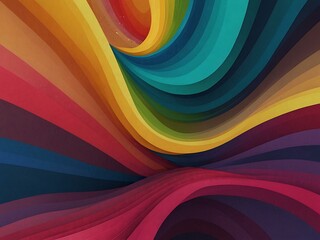 Wall Mural - Colorful abstract background with wavy design.