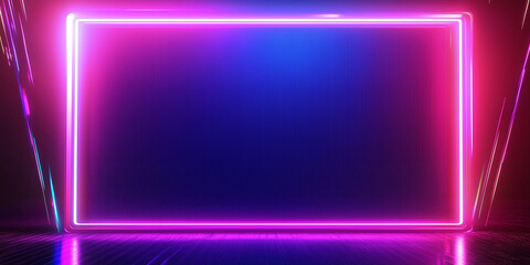 High-tech futuristic text box template with clean, sleek design elements, perfect for modern digital interfaces and presentations. Minimalist style with sharp lines, geometric shapes, and a vibrant co