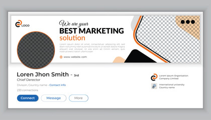 Modern LinkedIn cover banner and social media cover design.