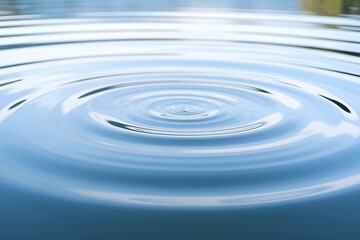 A close-up view of concentric ripples on a surface, likely water