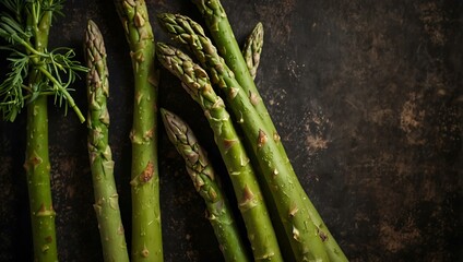 Fresh green asparagus.