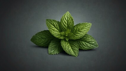 Fresh mint leaf vector icon for design and nature-themed projects.