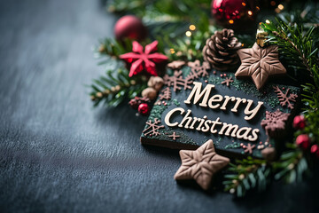 Sticker - Merry Christmas background with Copy Space