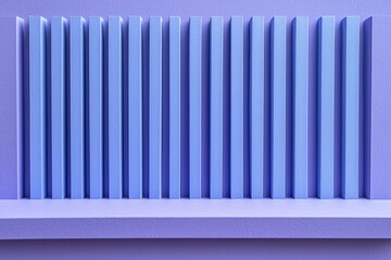 Wall Mural - Purple Vertical Stripes with a Shelf