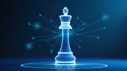  king chess piece Digital Art/ Chess game figurine/ strategy ideas, leadership concept background image