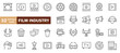 © Icons - Film industry line icons collection. UI icon set in a flat design. Excellent signed icon collection. Thin outline icons pack. Vector illustration EPS10