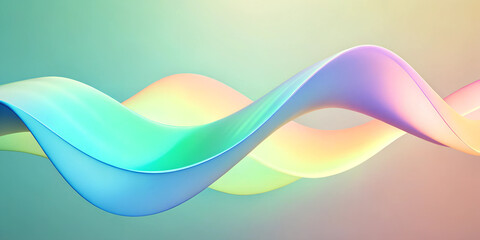 Leinwandbilder - graphic background, displays a smooth, flowing motion in a gradient of colors, resembling a wave-like or liquid-like form