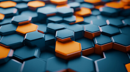 Poster - Colorful hexagon concept as background  