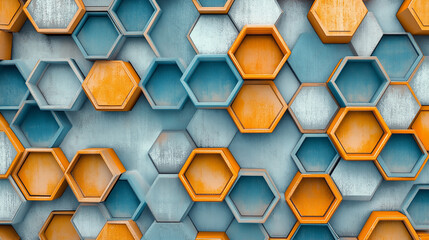 Poster - Colorful hexagon concept as background  
