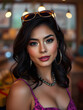 © patypixie - Una joven mujer de sangre latina, que posa con gran elegancia