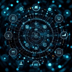 Poster - Digital Transformation with Stylized Design Elements