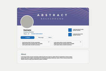 Abstract gradient banner linkedin profile page mockup presentation technology banner