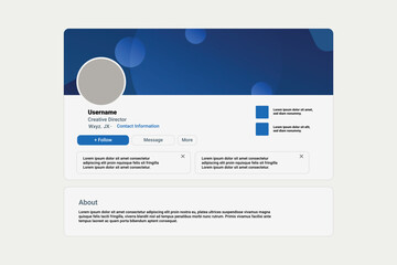 Linkedin social network platforms abstract profile mockup presentation background