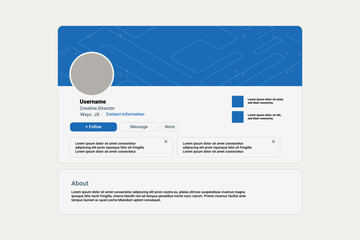 social media flat linkedin page mockup abstract isometric banner template