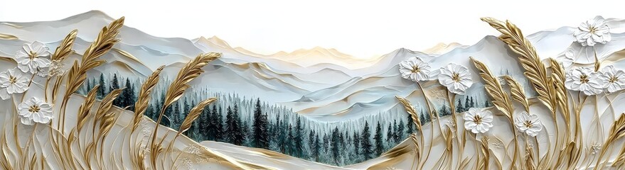 Poster - Tatra mountains sunrise from a panoramic view
