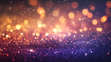 Wall Mural - de focused abstract lights with glitter background