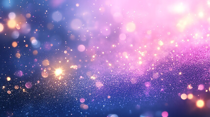 Wall Mural - de focused abstract lights with glitter background