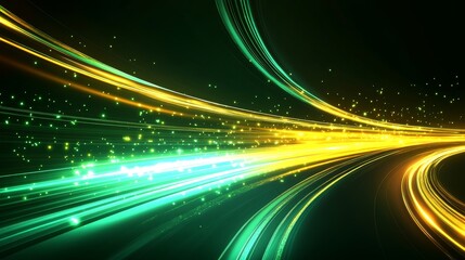 Aufkleber - Light flares on dark background. Light effect wallpaper with sparkling lines. Luminous abstract background.