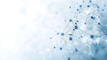 Poster - Abstract Network of Interconnected Nodes with a Blurred Background