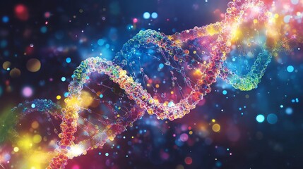 a colorful background shows a dna strand and a neural network, representing the connection between s