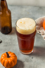 Boozy Refreshing Cold Pumpkin Craft Beer Ale