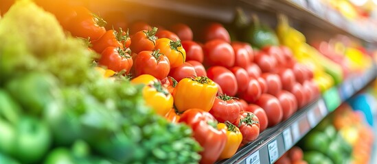 Poster - Fresh Produce at the Grocery Store