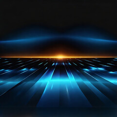 PSD blue spectrum lights tech black club neon lights abstract wave technology gradient background