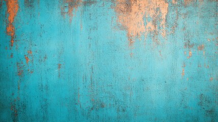Poster - Vibrant turquoise texture with golden accents, perfect for backgrounds or artistic projects. A blend of color and character.